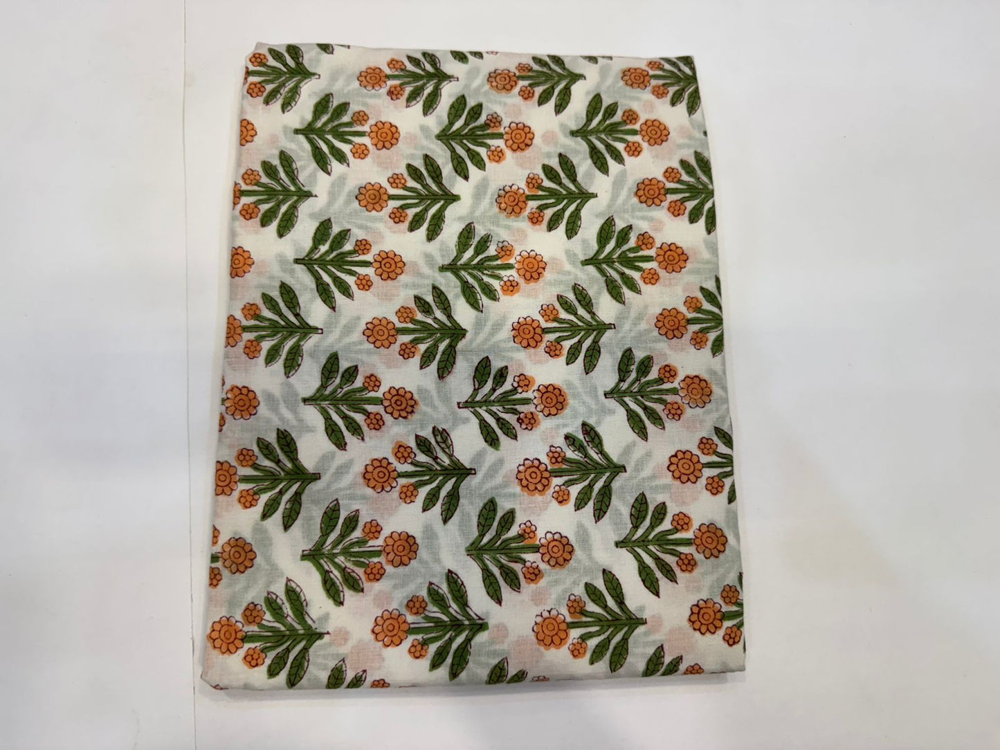 Hand Block Bagru and Sanganeri Printed Kota Doriya 3PC Unstiched Suit With Kota Doriya Dupatta