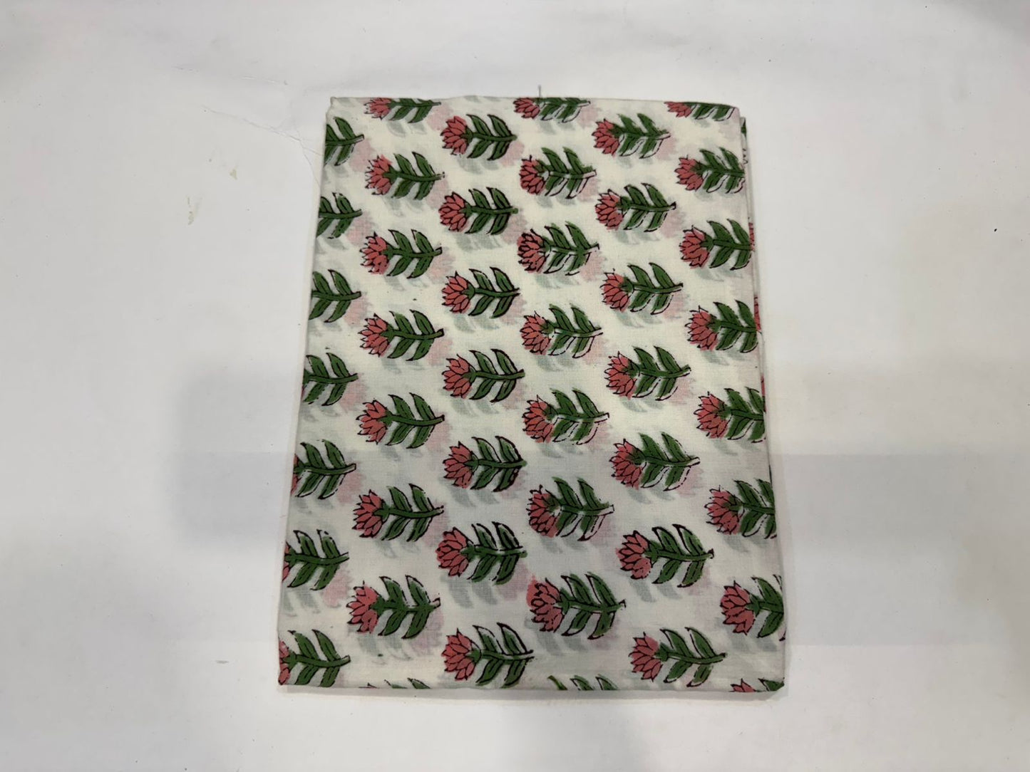 Hand Block Bagru and Sanganeri Printed Kota Doriya 3PC Unstiched Suit With Kota Doriya Dupatta