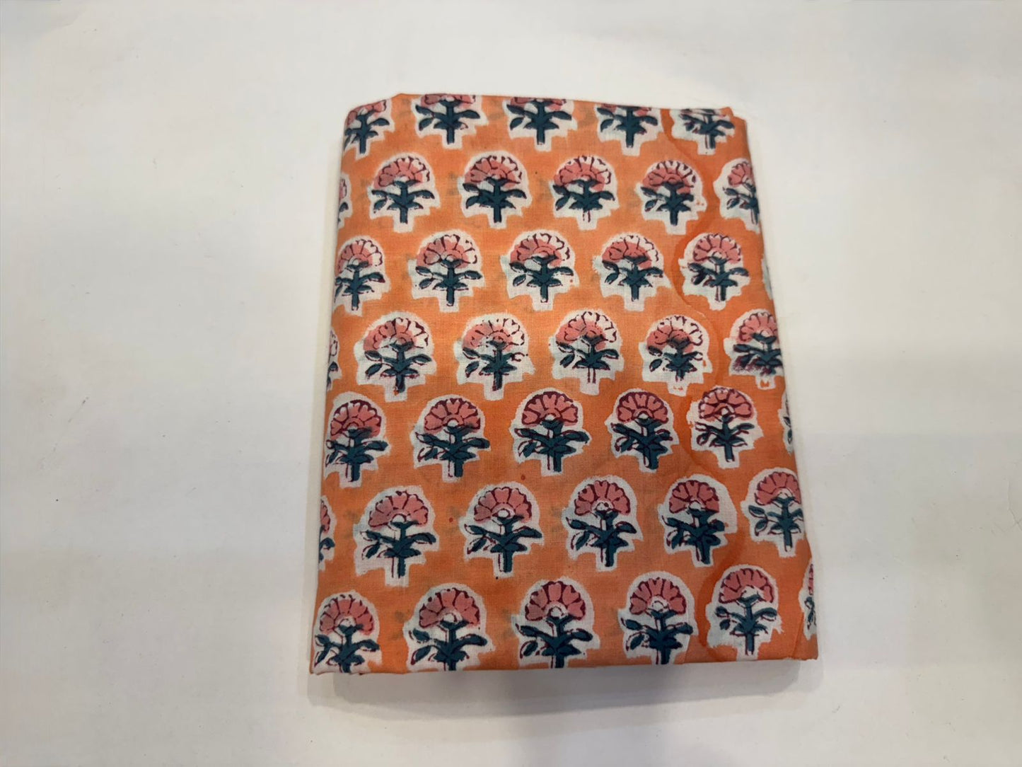 Hand Block Bagru and Sanganeri Printed Cotton 3PC Unstiched Suit With Cotton Dupatta