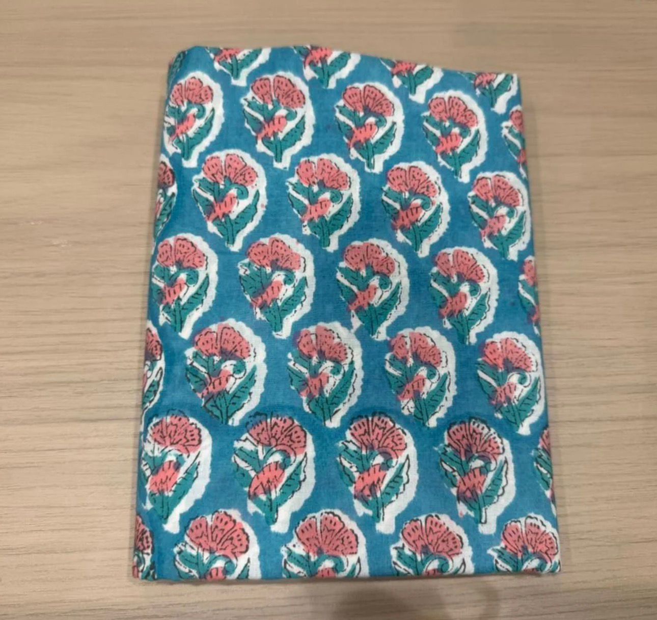 Hand Block Bagru and Sanganeri Printed Cotton 3PC Unstiched Suit With Cotton Dupatta