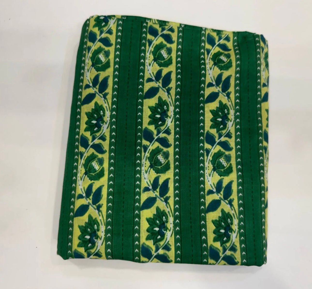 Hand Block Bagru and Sanganeri Printed Cotton 3PC Unstiched Suit With Cotton Dupatta