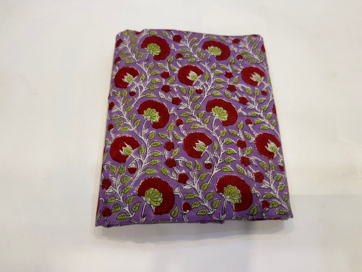 Hand Block Bagru and Sanganeri Printed Cotton 3PC Unstiched Suit With Kota Doriya Dupatta