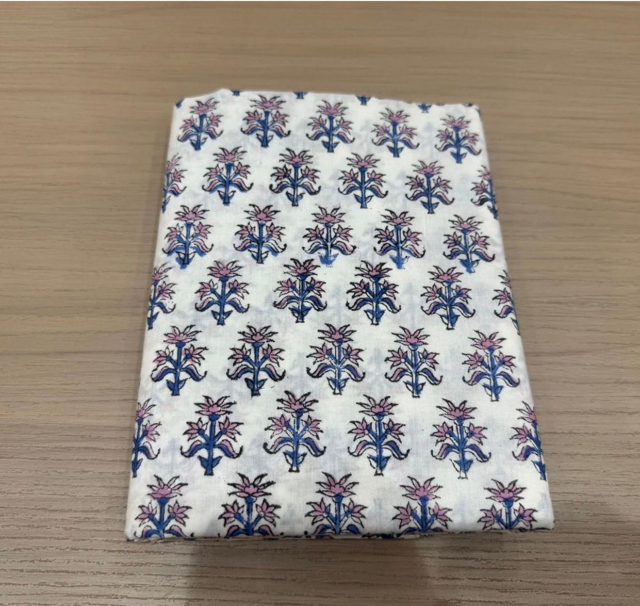 Hand Block Bagru and Sanganeri Printed Cotton 3PC Unstiched Suit With Kota Doriya Dupatta