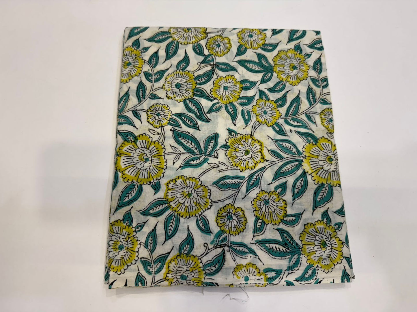 Hand Block Bagru and Sanganeri Printed Kota Doriya 3PC Unstiched Suit With Kota Doriya Dupatta