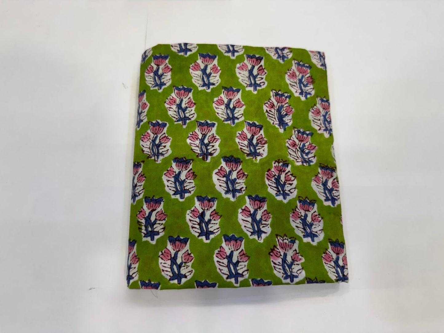 Hand Block Bagru and Sanganeri Printed Cotton 3PC Unstiched Suit With Cotton Dupatta