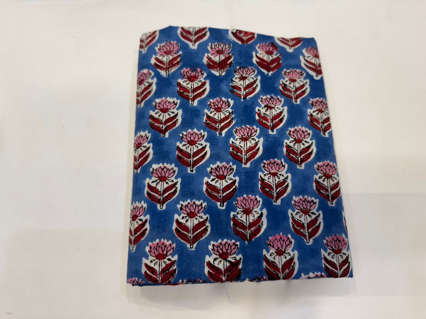 Hand Block Bagru and Sanganeri Printed Cotton 3PC Unstiched Suit With Cotton Dupatta