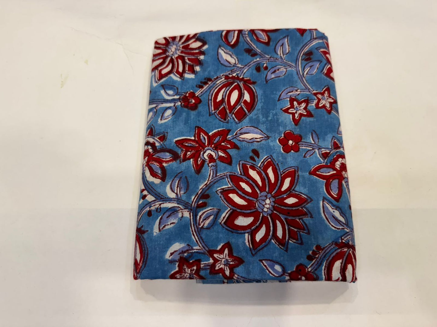 Hand Block Bagru and Sanganeri Printed Cotton 3PC Unstiched Suit With Cotton Dupatta