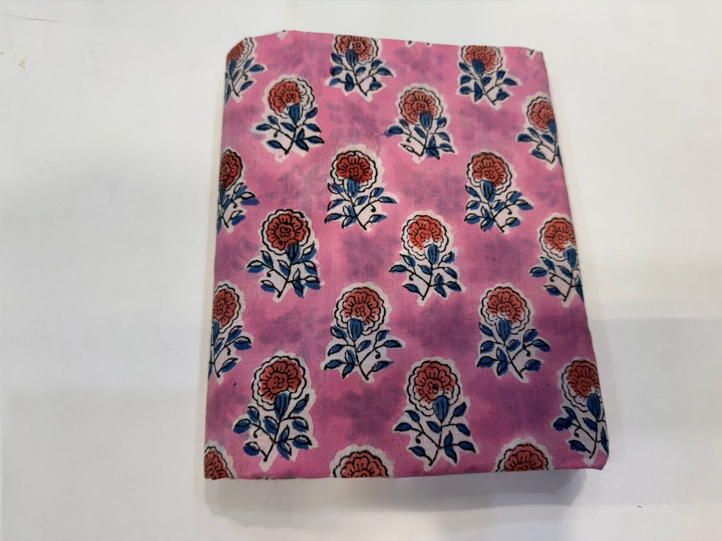 Hand Block Bagru and Sanganeri Printed Cotton 3PC Unstiched Suit With Cotton Dupatta