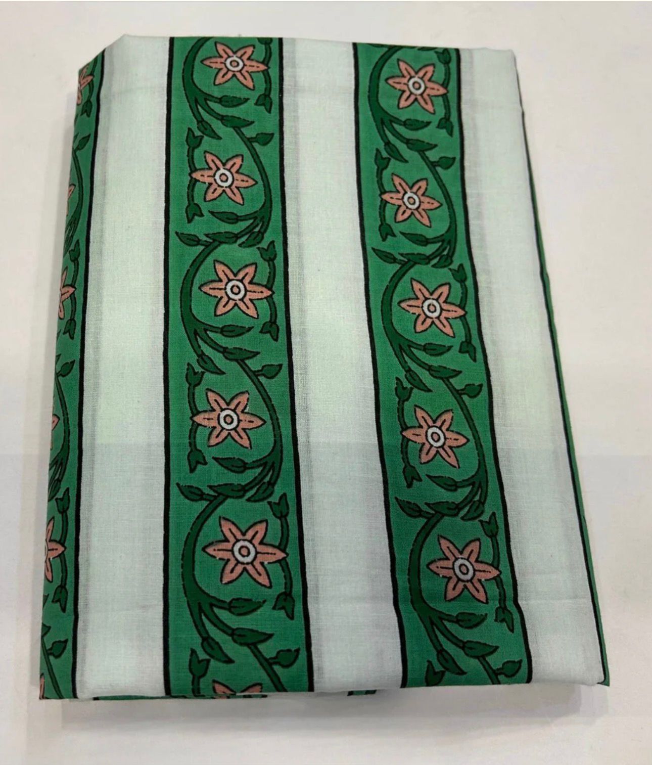 Hand Block Bagru and Sanganeri Printed Cotton 3PC Unstiched Suit With Cotton Dupatta