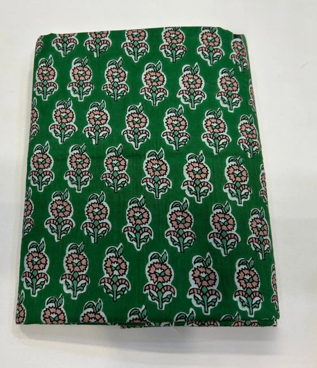 Hand Block Bagru and Sanganeri Printed Cotton 3PC Unstiched Suit With Cotton Dupatta