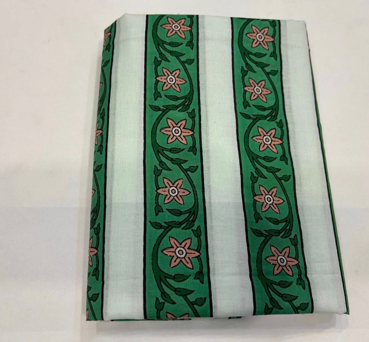 Hand Block Bagru and Sanganeri Printed Cotton 3PC Unstiched Suit With Cotton Dupatta