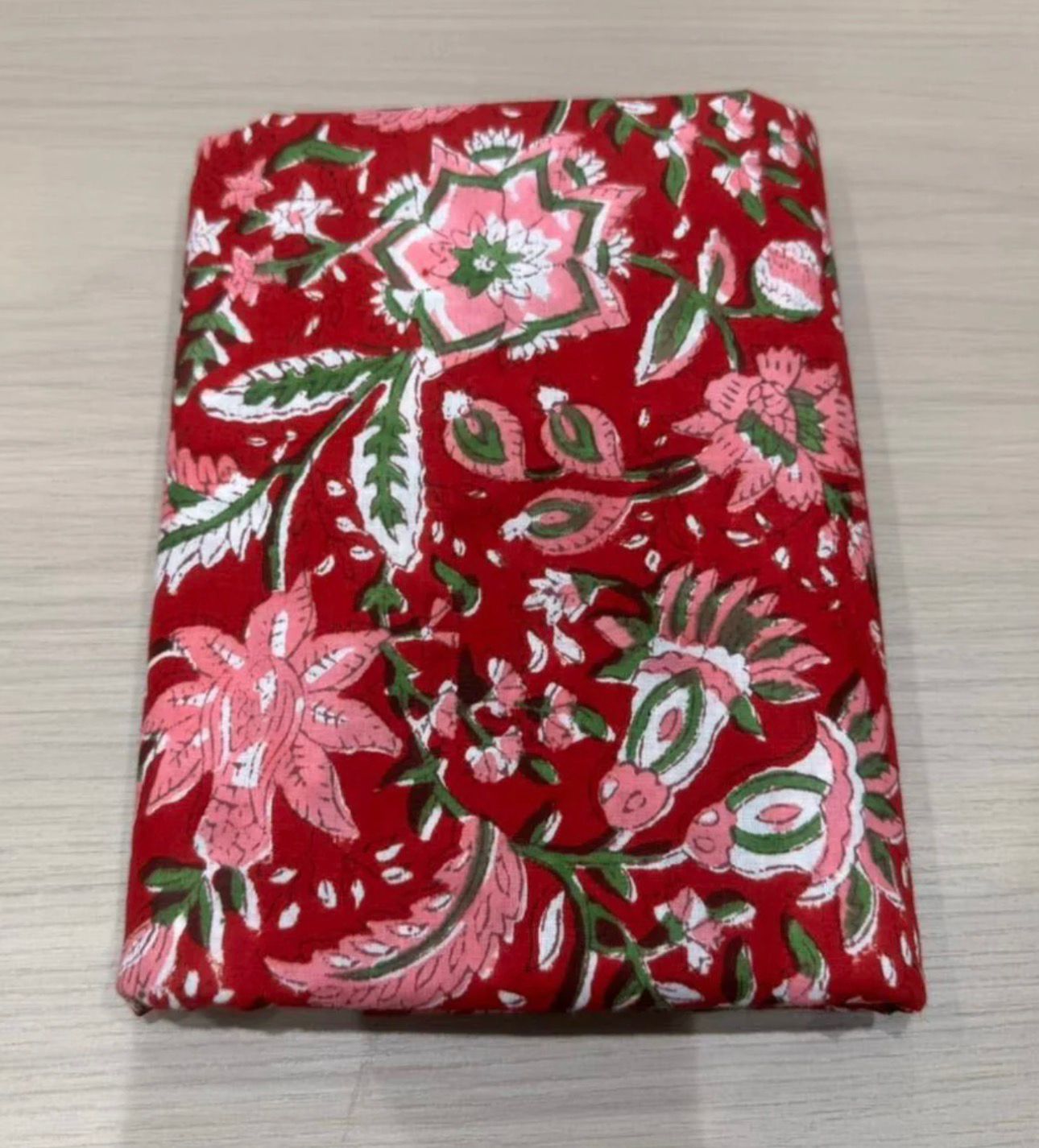 Hand Block Bagru and Sanganeri Printed Cotton 3PC Unstiched Suit With Cotton Dupatta