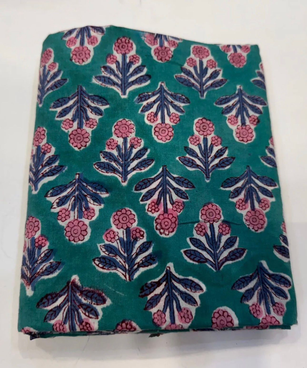 Hand Block Bagru and Sanganeri Printed Cotton 3PC Unstiched Suit With Cotton Dupatta