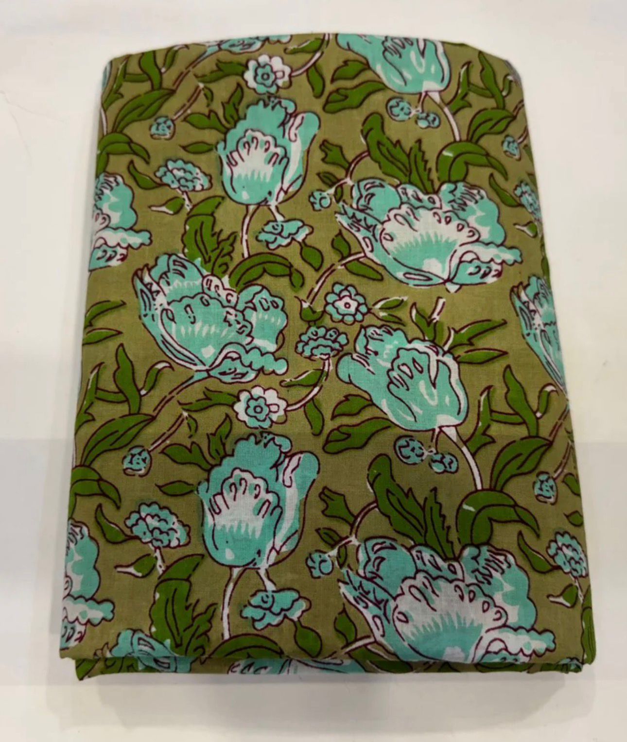 Hand Block Bagru and Sanganeri Printed Cotton 3PC Unstiched Suit With Cotton Dupatta