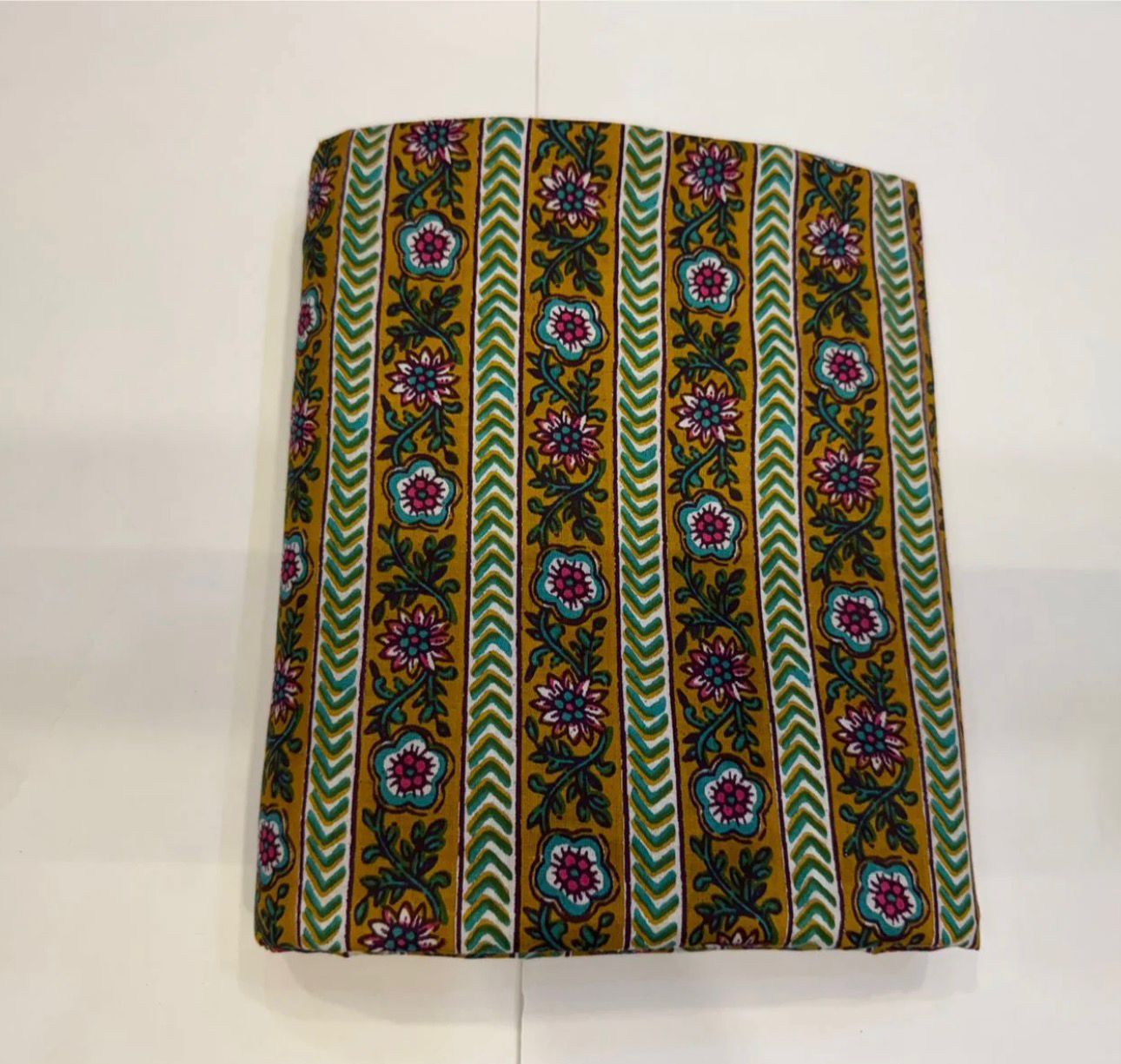 Hand Block Bagru and Sanganeri Printed Cotton 3PC Unstiched Suit With Cotton Dupatta