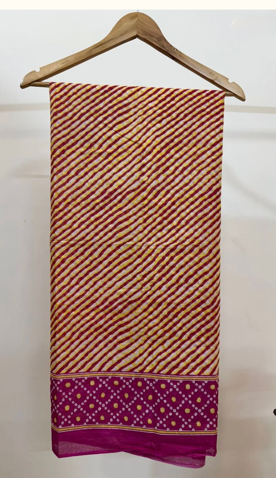 Hand Block Bagru and Sanganeri Printed Cotton 3PC Unstiched Suit With Cotton Dupatta