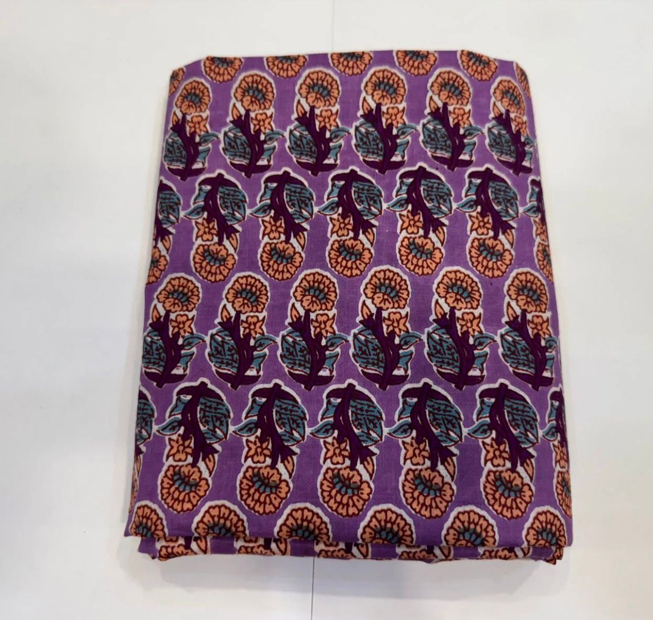Hand Block Bagru and Sanganeri Printed Cotton 3PC Unstiched Suit With Cotton Dupatta