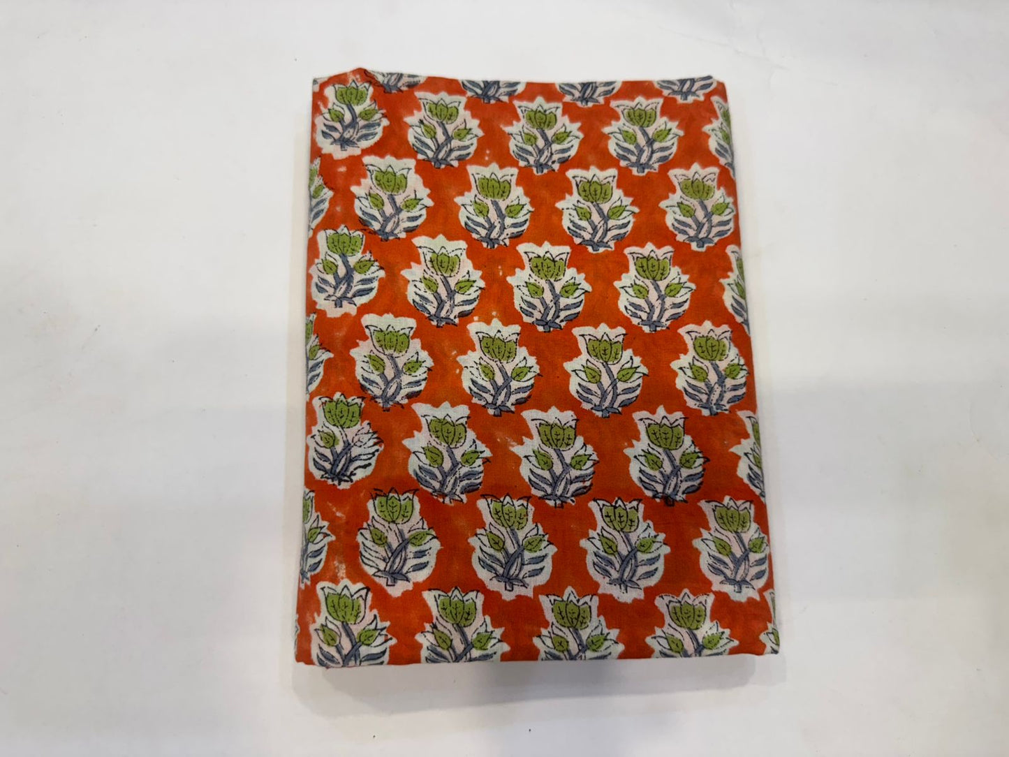 Hand Block Bagru and Sanganeri Printed Cotton 3PC Unstiched Suit With Kota Doriya Dupatta