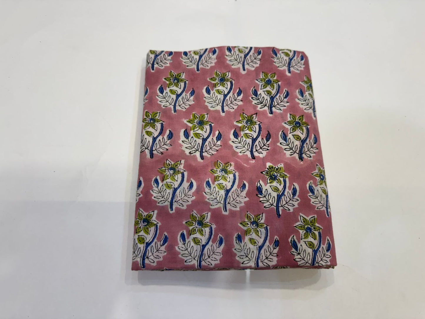 Hand Block Bagru and Sanganeri Printed Cotton 3PC Unstiched Suit With Kota Doriya Dupatta