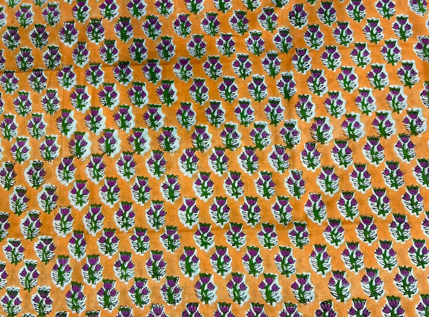 Hand Block Bagru and Sanganeri Printed Cotton 3PC Unstiched Suit With Kota Doriya Dupatta