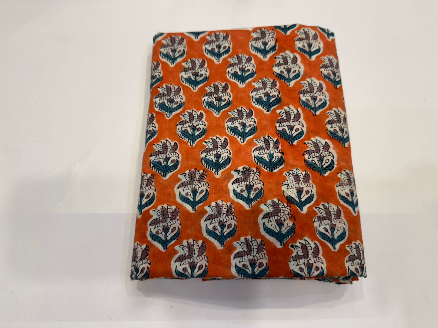Hand Block Bagru and Sanganeri Printed Cotton 3PC Unstiched Suit With Kota Doriya Dupatta