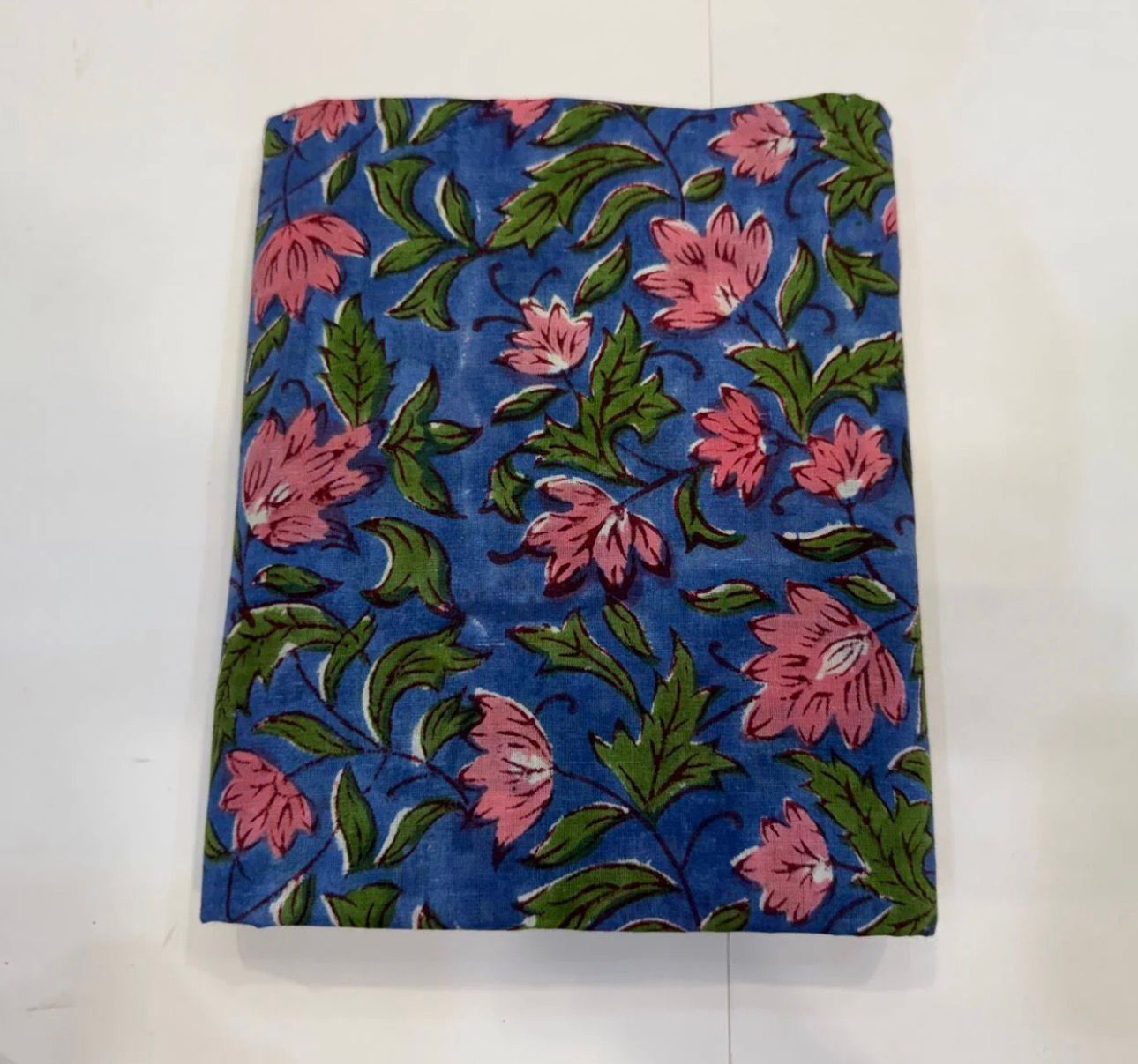 Hand Block Bagru and Sanganeri Printed Cotton 3PC Unstiched Suit With Kota Doriya Dupatta